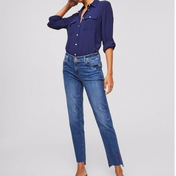 LOFT Denim - LOFT Heartbreaker Jeans Blue Denim Straight Leg Size 28